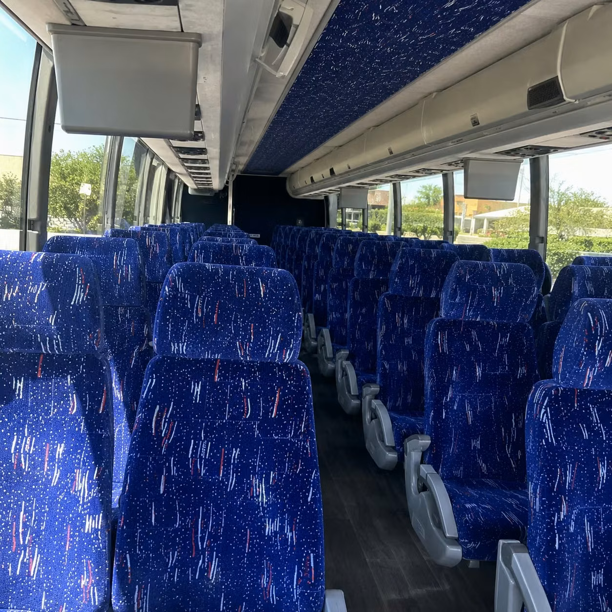 56 passenger charter bus interior
